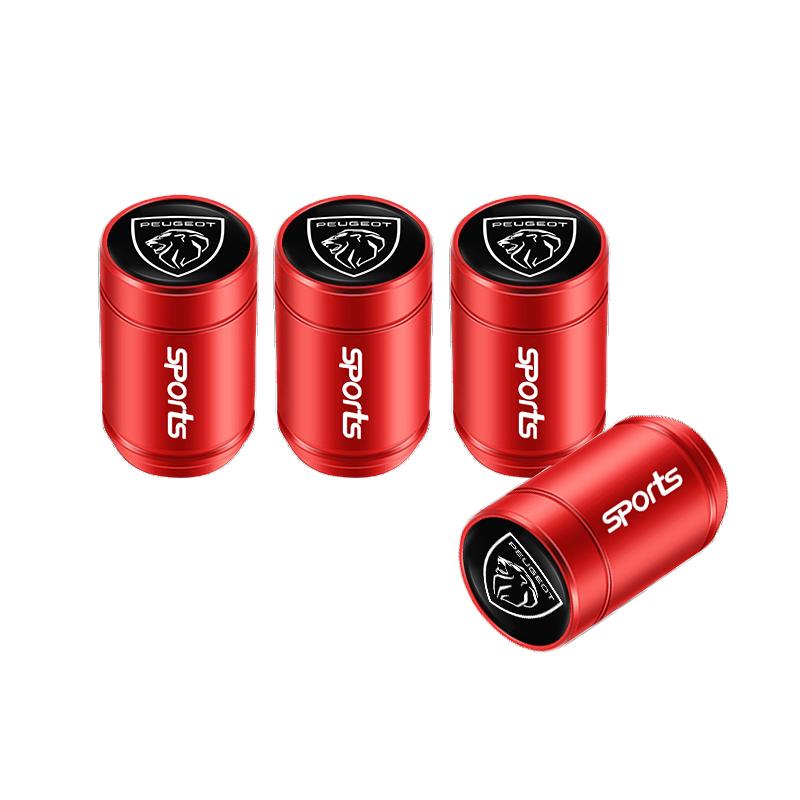 Aluminum Alloy Car Tire Valve Stem Caps Wheel Valve Accessories For Peugeot 408 308 5008 Landtrek 208 3008 2008 Rifter 508 301