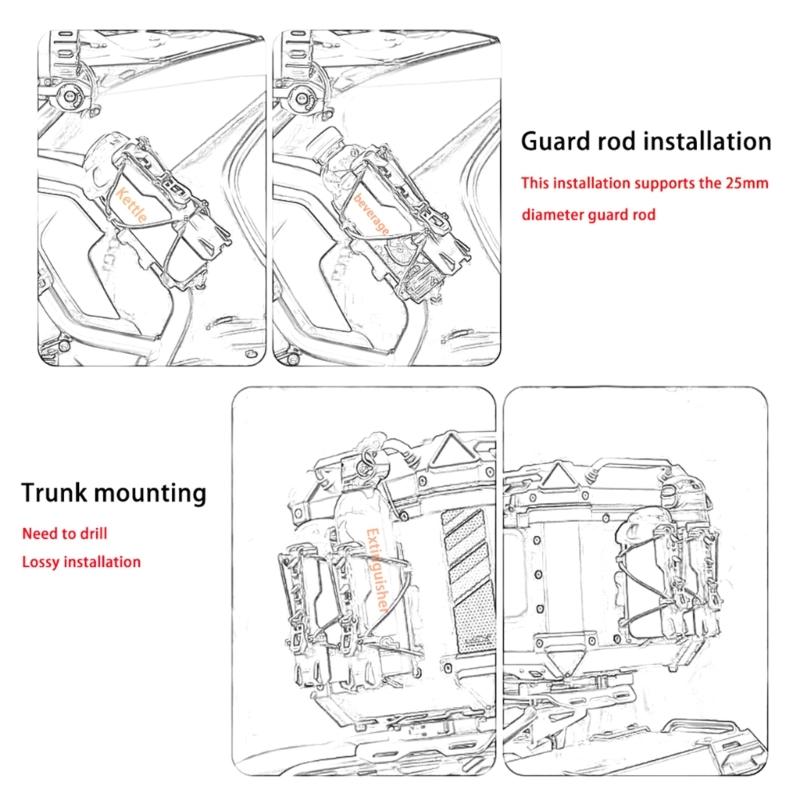 Bike Water Bottle Holder, Adjustable Motorcycles Bicycles Water Bottle Rack Cage for 58mm-78mm Kettles