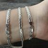 Exquisite 925 Sterling Silver Flat Dragon Scale Chain Necklace - Personalized, Fashionable, Versatile Men's Clavicle Accessory