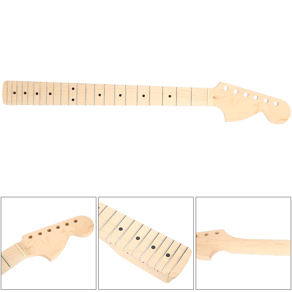 Vbestlife Maple Guitar Neck Right-Handed Electric Guitar Replacement 22 Frets Bright Sound DIY