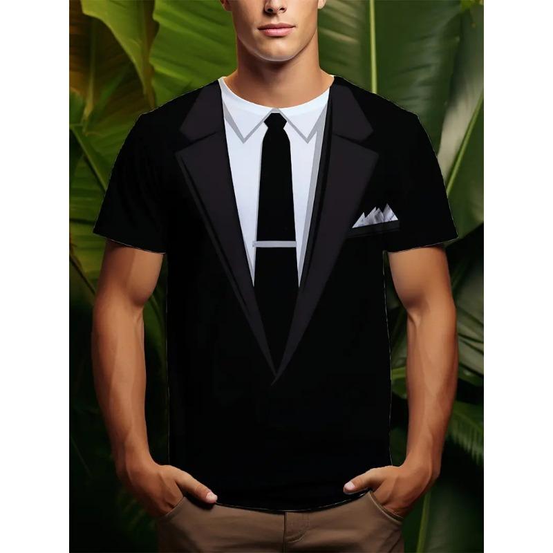 

7XL Plus Size Летние модные повседневные спортивные мужские свободные футболки с круглым вырезом и принтом из двух частей с короткими рукавами 6XL