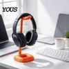 Gaming Room Accessories 3D Printed Headphone Stand, Modern Curved Headset Holder for Desktop Desk Accessory Storage, Display Rack Office Study