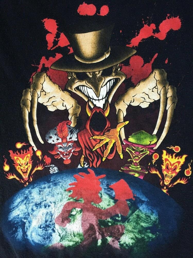 Винтажная черная унисекс футболка Insane Clown Posse все размеры Унисекс футболка XXL