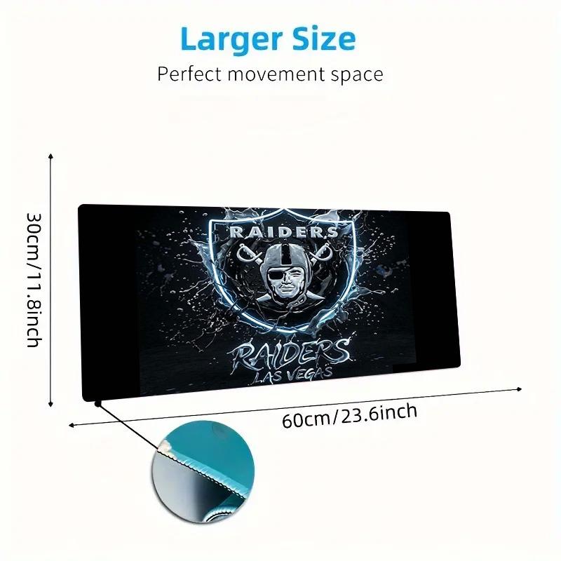 Las Vegas Raiders Logo Color Mouse Pad Large Gaming Table Cushion Non-slip Laptop Tablet Big Mousepad XXL Mat Mini PC Playmat With Lock edge
