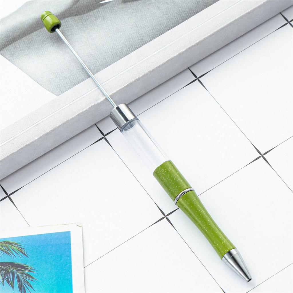 6x Bead Pen Beadable Ballpoint Pen Blank Pen Smooth Writing Pen 1.0mm Signature Pen Bead Rollerball Pen School Supplies