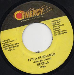 

7inch Record SIZZLA - It s A Scenario EP003 Energy Producti 2001 Jamaica Reggae, Ska & Dub Used