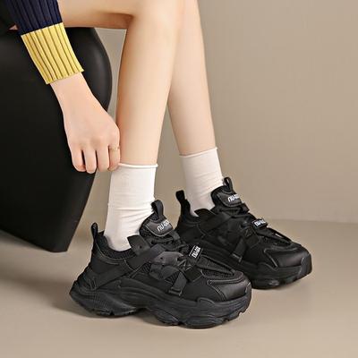 Zapatillas de dad shoes de malla para mujer con plataforma muffin primavera 2025 nuevas versátiles de pequeño aumento de altura casual para mujer