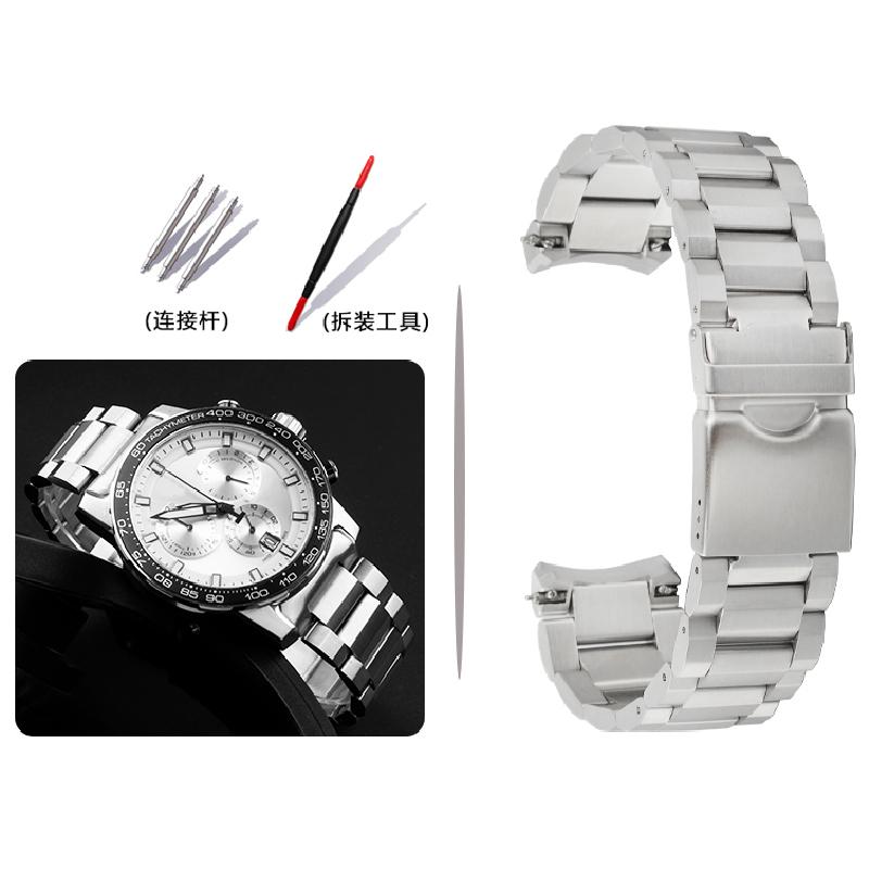 For TISSOT 1853 Sagitar Series T125617 Quick Release Metal Stainless Steel Band Curved End Arc Mouth Strap Watch Chain 22mm