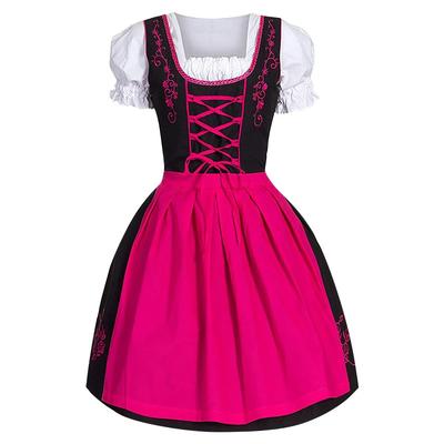 Abito da Donna Dirndl Allacciato Costume da Festival Cosplay Abiti da Festa