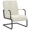 Day and Night - Day and Night Cream White Velvet Cantilever Chair
