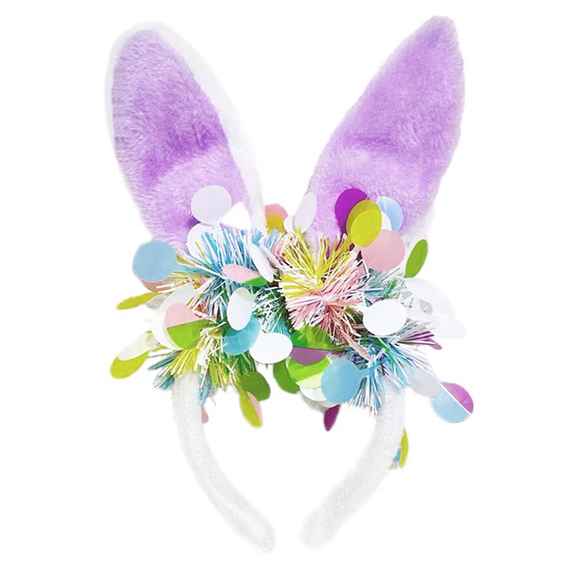 Children Headwear Comfortable Rabbit Ear Headband Animal Headband Stylish Easter Party Photo Prop For Easter Egg Hunt Party