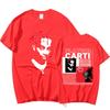 Camiseta de Rapper Playboi Carti Música Álbum Whole Lotta Red Camisetas Gráficas Unisex Moda Mujer Hip Hop Camiseta Oversize Streetwear