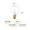 G40 Light Bulbs Replacement G40 Tungsten Bulb Lamp 7W 220-240V Clr Globe Bulb E12 Base Light Bulbs for Indoor Outdoor Patio Decor Home Wedding Party D