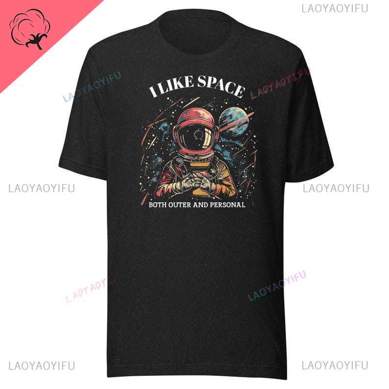 

Funny Space TShirt Astronaut Helmet Tee Outer Shirt Unisex Funny Astronaut Tee I Like Space Personal Space man Cotton Clothes 4XL