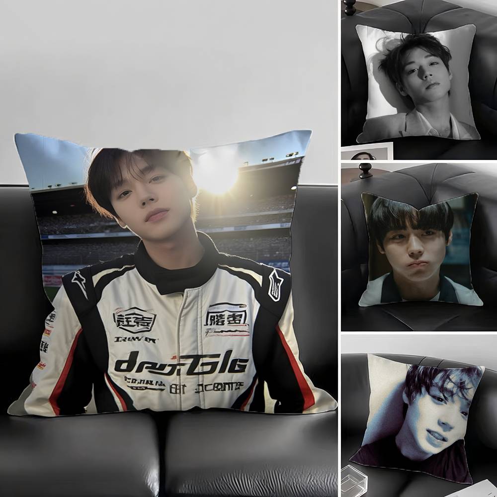 1 Stück W-Weak H-Hero P-Park J-Jihoon Kissenbezug Quadratisch Schlafzimmer Sofa Freizeit Komfort Kissen Auto Wohnzimmer Heimdekoration