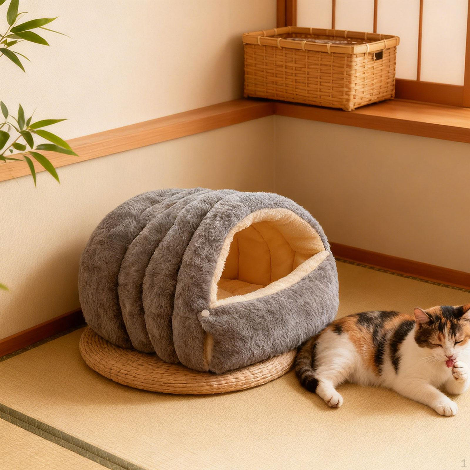 

Bed Cat Nest Hideaway Soft Warm Cute Winter Thickened House Pet for Cats Kitten Puppy Small Dogs M