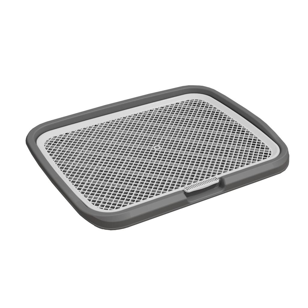 Extra Large Anti-Splash Dog Toilet with Post: Flushable Flat-Type Potty Tray for Home Use