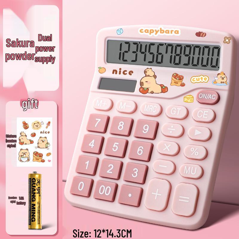 Compact Solar-Powered Calculator: Adorable Goddess Design for Office, School, Accounting & Finance