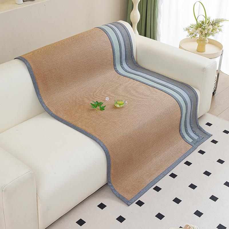 Summer New Light Luxury Ice Rattan Mat Sofa Cushion Universal In All Seasons Ice Silk Cool Cushion Cover Non-Slip Cover Cloth Seat Cushion