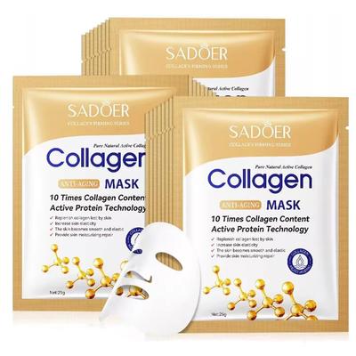 SADOER Collagen Face Mask Firming Moisturizing Repair Brightening Skincare Face Sheet Hydrating Facial Wrapped Masks Skin Care