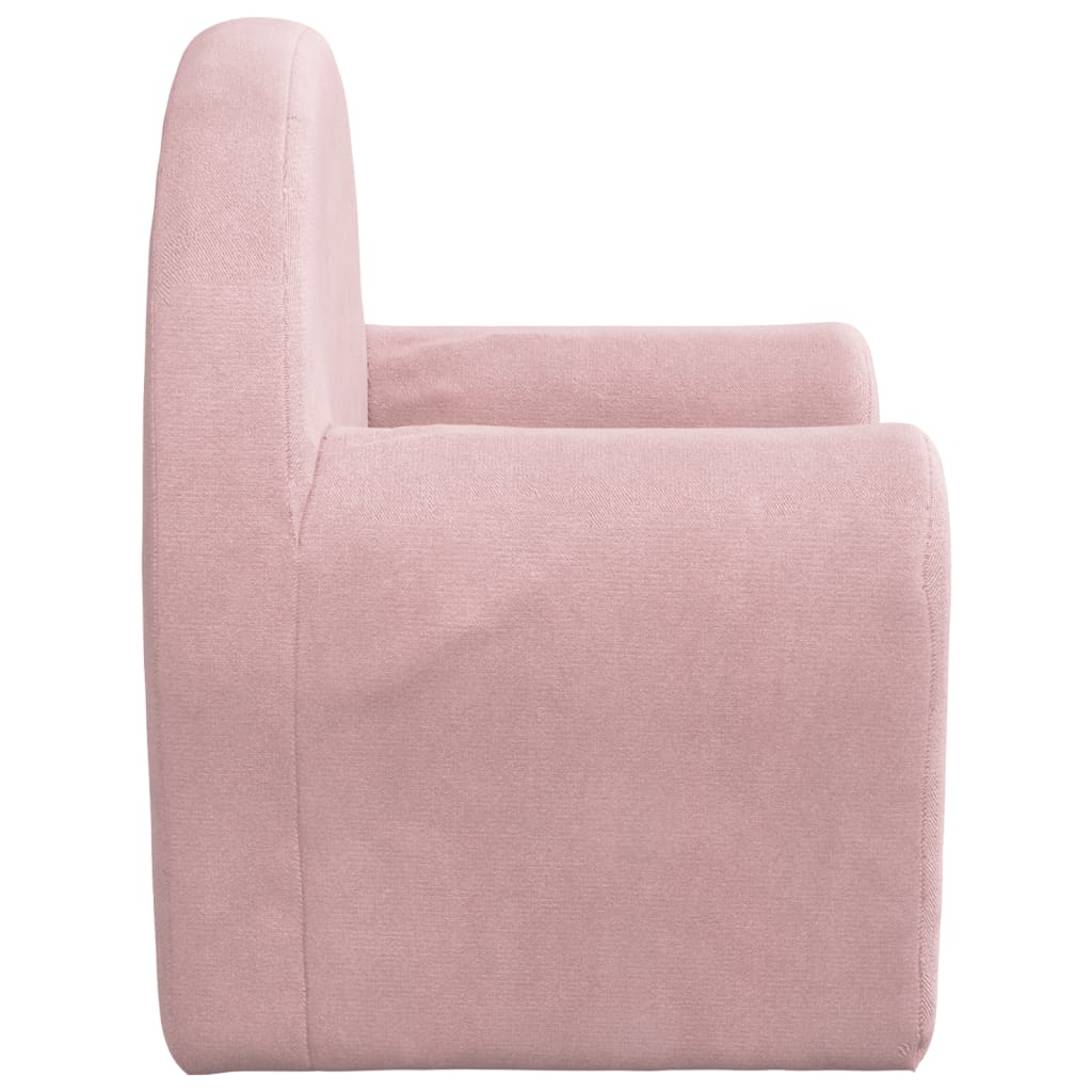 vidaXL Schlafsofa für Kinder Rosa Weich Plüsch