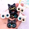 Resin Glitter Colorful Kawaii Big Face Cat Flatback Rhinestone Figurine Christma Decor  Accessorie DIY Hair Bow Scrapbook Crafts