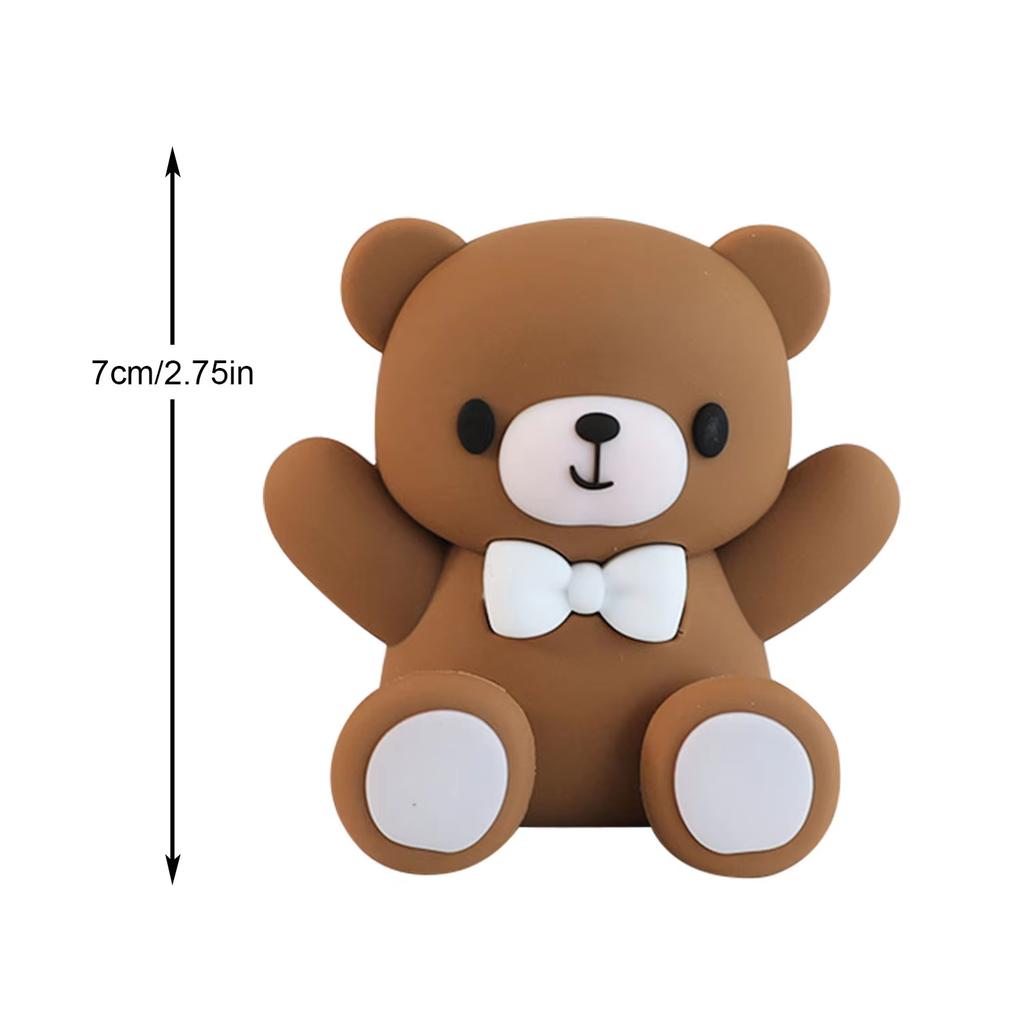 3D Bear Cake Top Tie Bear Cake Decoration Boy and Girl Baby Shower Gender Reveal Birthday Party Supplies