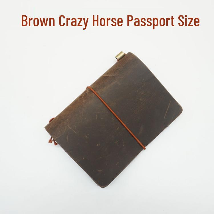 Cowhide Traveler's Loose-leaf Notebook Planner Diary