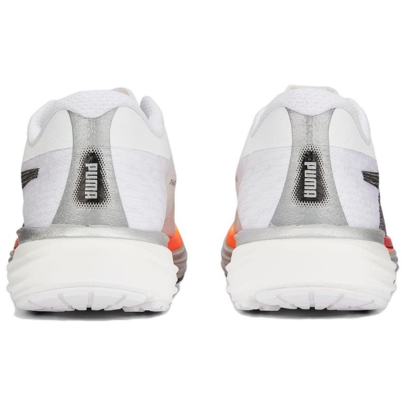 Puma Deviate Nitro 2 Mens Low Top Marathon Running Shoes White Black Yellow 376807-04