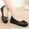 Work Shoes Women's Black Tooling Leather Shoes Ladies Mother Work Shoes Professional Soft-soled Comfortable Flat Shoes