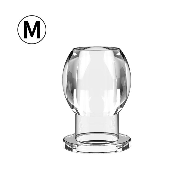 Leak-Proof Transparent Anal Beads with Stopper, Outdoor Use, Hollow Design for Safe Play.