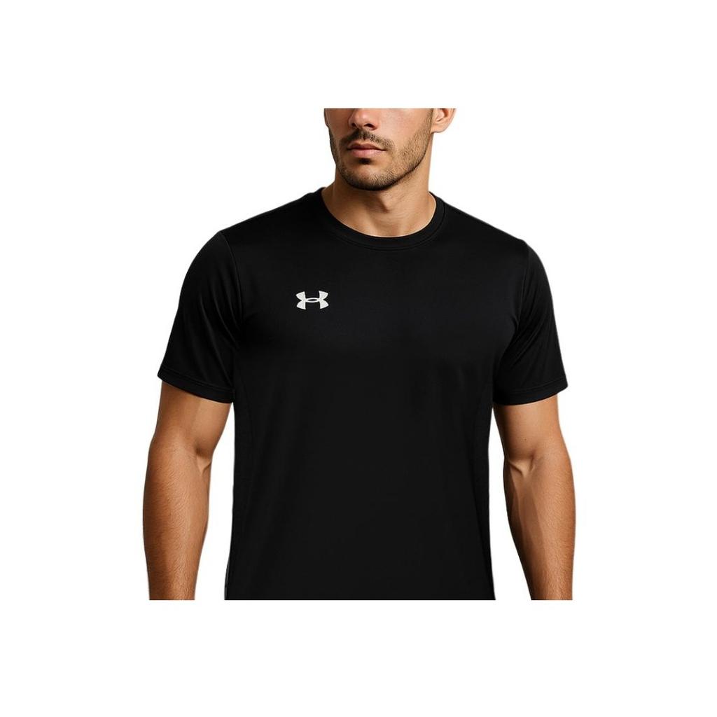Under Armour Solid Color Simple Casual Loose Fit Round Neck Quick Dry Short Sleeve T-Shirt Unisex Tops Black 25500512-001