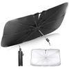 Seasnow Car Front Sunshade New Flexible Center Fiber UV Suitable for Overnight Stays and Napping In Easy Storage Pouch Fits Almost All Car Heat Relief