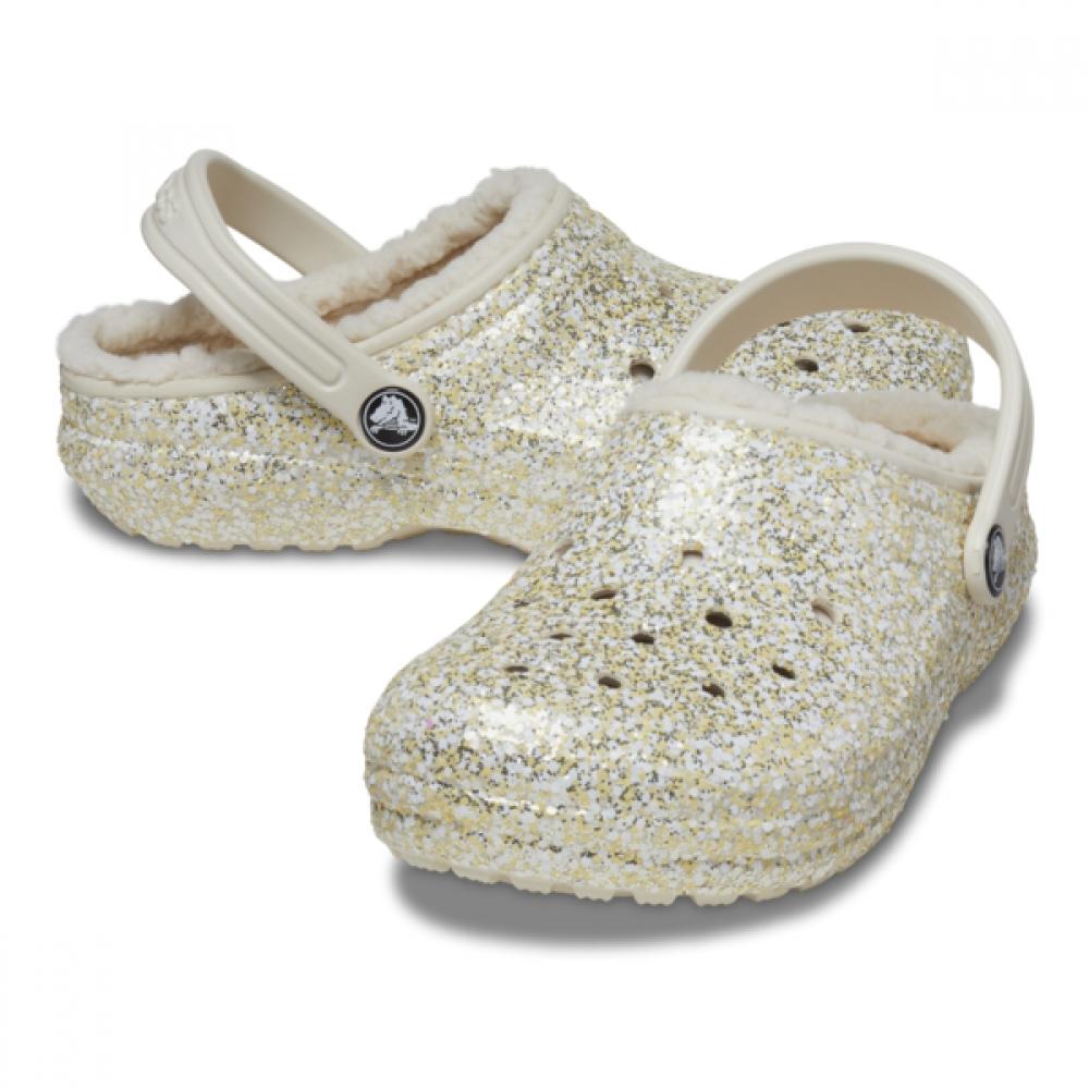 

Crocs Kids Classic Lined Glitter Clog Toddler 207463 160 C6(130)
