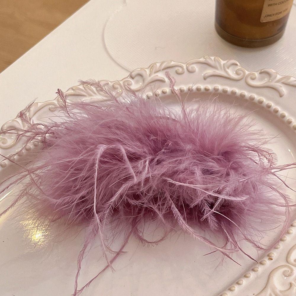 

Party Headwear Fluffy Feather Hairpins Korean Hair Accessories Feather Hair Claw Women Hair Clips