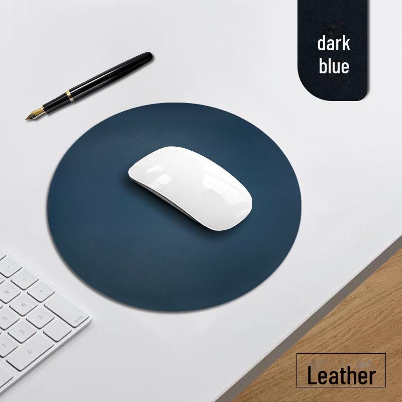High-Quality White PU Leather Mouse Pad: Dirt-Resistant, Printable, and Round Design