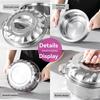Lily double-layer insulated pot, made of stainless steel, four-piece set, different sizes, for home kitchen and dining table