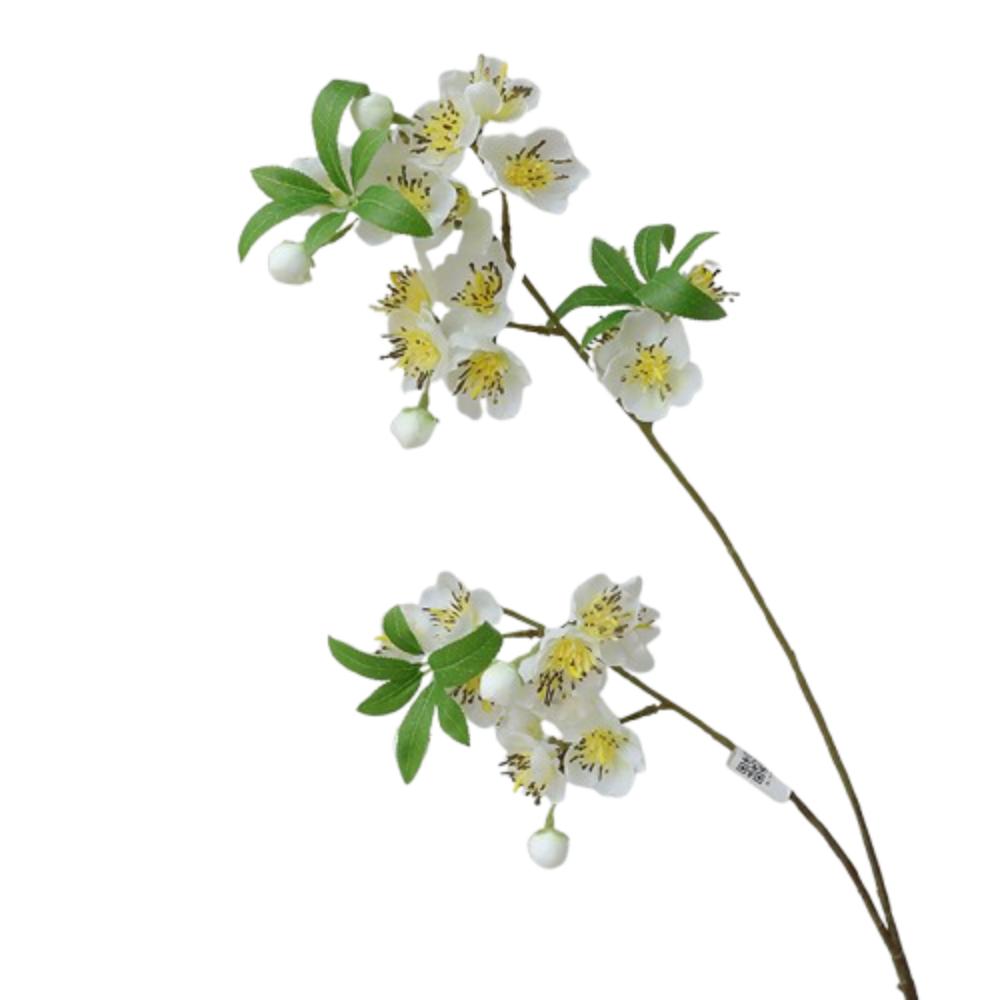 

Real Touch Artificial Cherry Blossom Branches Plastic Fake Flower Home Garden Decor белый