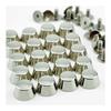 Bottom Studs Brass Screw Type Trapezoid Type Set of 20 Bags Leather Crafts (Silver)