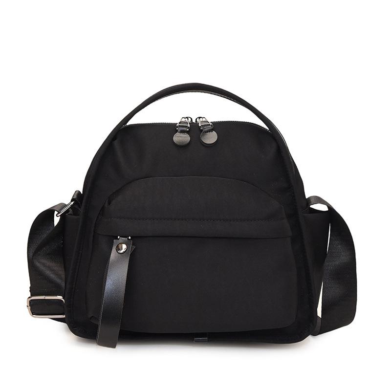 Nyl Small Backpack Women s Multi Pocket Handbag Zipper Travel Bag Waterproof Oxford Cloth Multifunctial Casual Crossbody Bag L чёрный