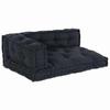 Pallet Sofa Cushion Set 3 Pcs Anthracite 120 X 80 X 38 Cm Fabric