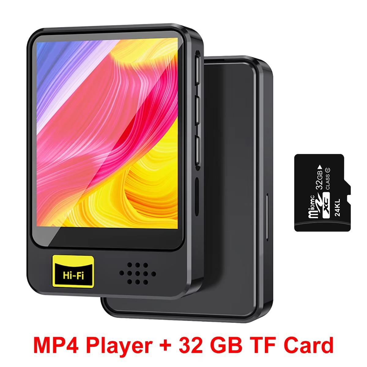 

1.8 Inch Screen Bluetooth 5.2 MP3 Player Wireless MP4 Player Built-in Speaker Portable Stereo Music Player Support FM Radio E-Book Recording with 32GB tf card