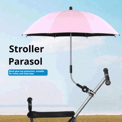Sombrilla para Cochecito de Bebé con Pinza UPF 50+ Protección Solar UV Ajustable Impermeable a Prueba de Viento Universal para Exterior Bloqueo UV Parasol para Cochecito