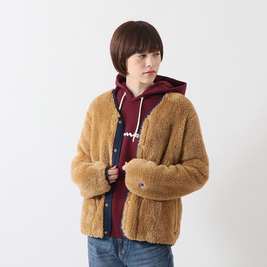 Champion Fleece Lined Thick V Neck Cardigan Jacket Japan Version, Winter Unisex CW-N605