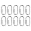10Pcs Quick Link Connector Chain Locking Threaded Carabiner for Hammock Camping Trailer M5