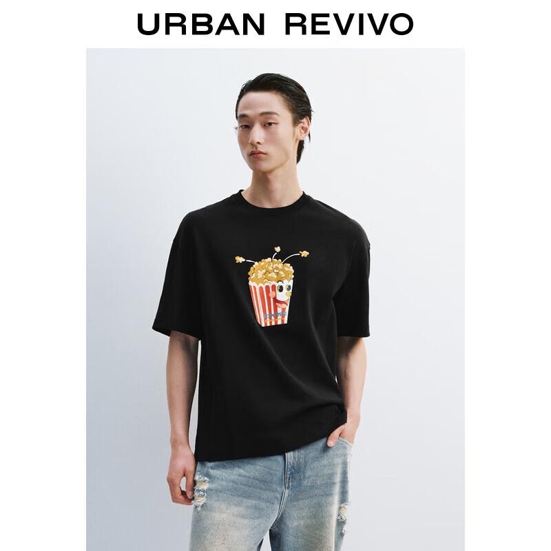 UR2025 Men s Creative Print Round Neck T-shirt S