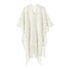 Hot-Selling Knit Shawl: Spring Summer Autumn, Hollow Design, Tassel Trim, Solid Color, Lightweight for European & American Styles.