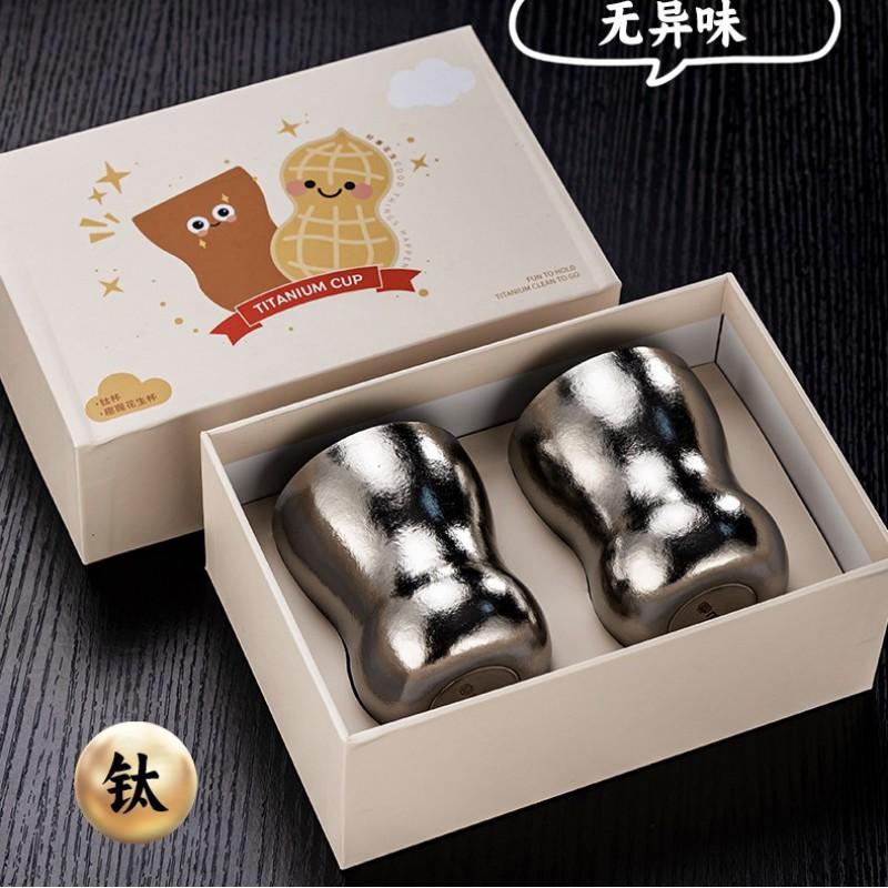 Pure Titanium Double Wall Tea Cup 170ml Mini Insulated Tumbler Office Home Travel Gift