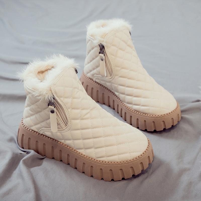 

Флисовые утепленные теплые зимние сапоги женские универсальные зимние новые хлопковые сапоги модная женская обувь полусапожки зимняя хлопковая обувь 40