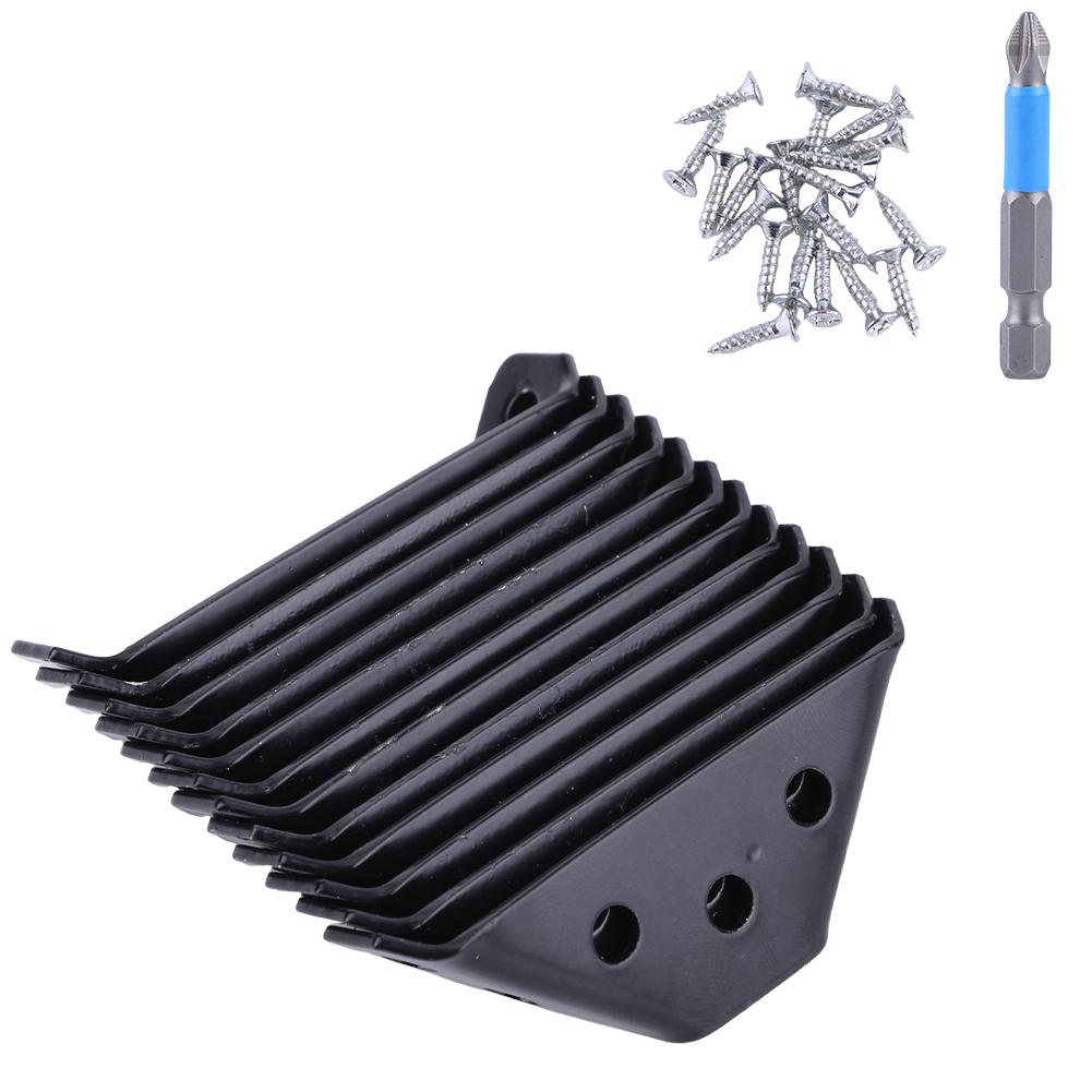 12 PCS Triangular Support Brackets with Screws Cabinet Support Fixing Frame for Wood Furniture Drawer Cabinet Table and Chair